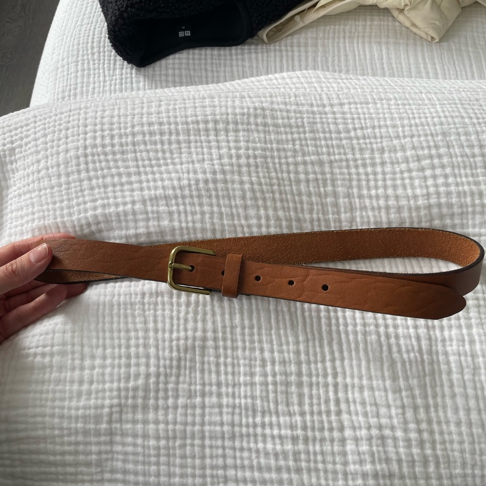 American apparel brown leather belt